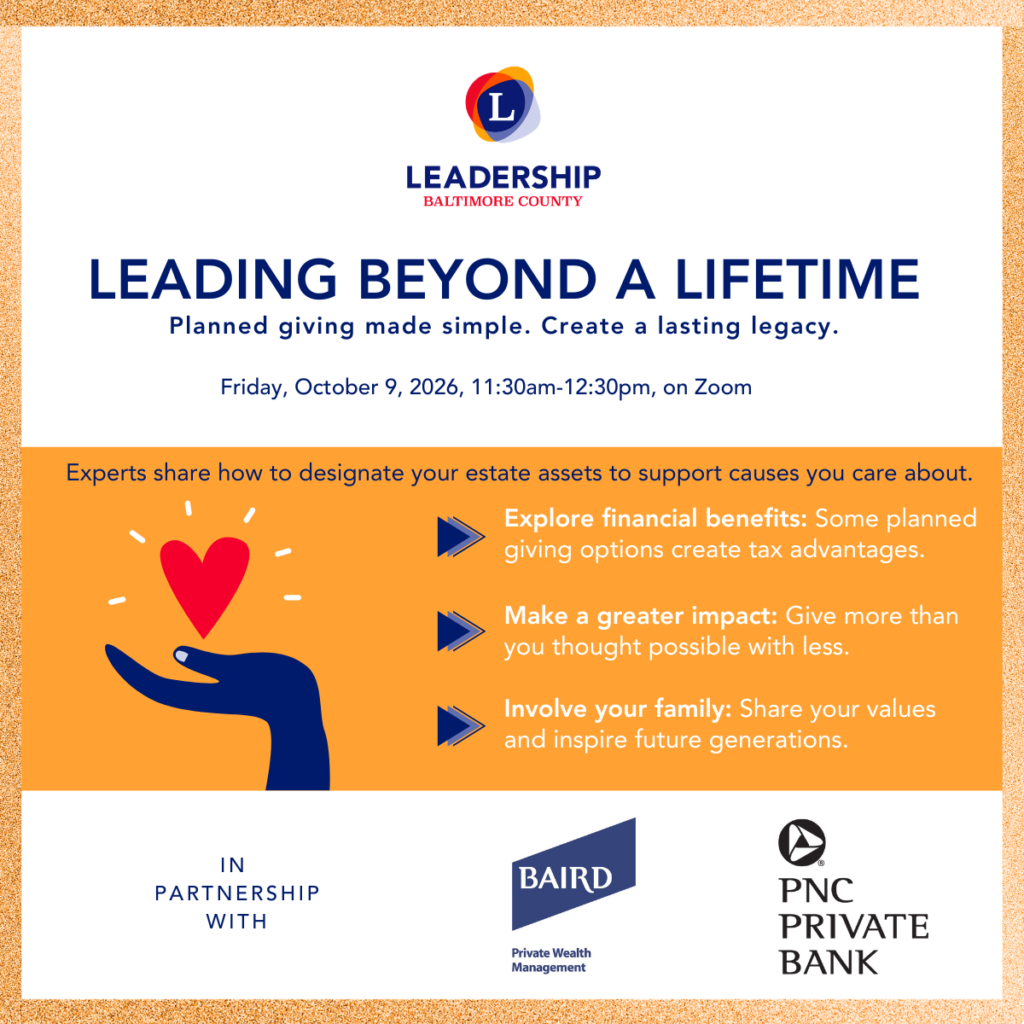 Planned giving made simple. Create a lasting legacy. October 9, 11:30-12:30. Zoom. Experts share how to designate your estate assets to support causes you care about. In partnership with Baird and PNC Private Bank. Explore financial benefits: some planned giving creates tax advantages. Make a greater impact: Give more than you thought possible with less. Involve your family: Share your values and inspire future generations.